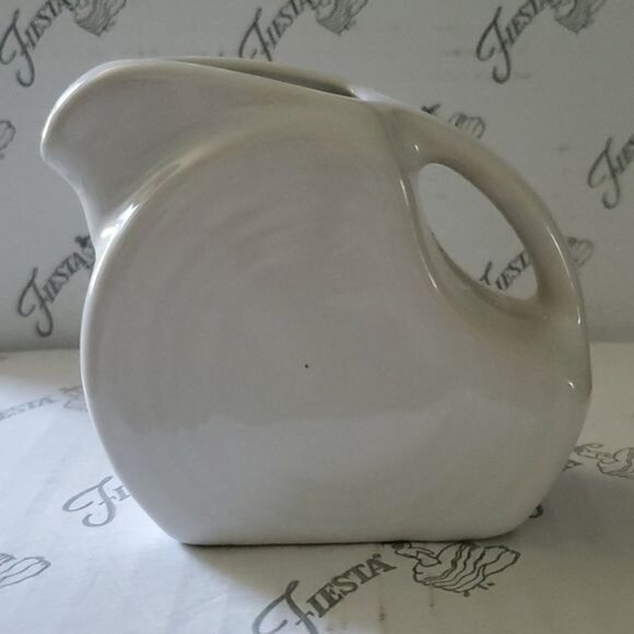 Fiestaware Fiesta Pitcher Mini Disk White CERAMIC CONTAINER - Picture 14 of 14